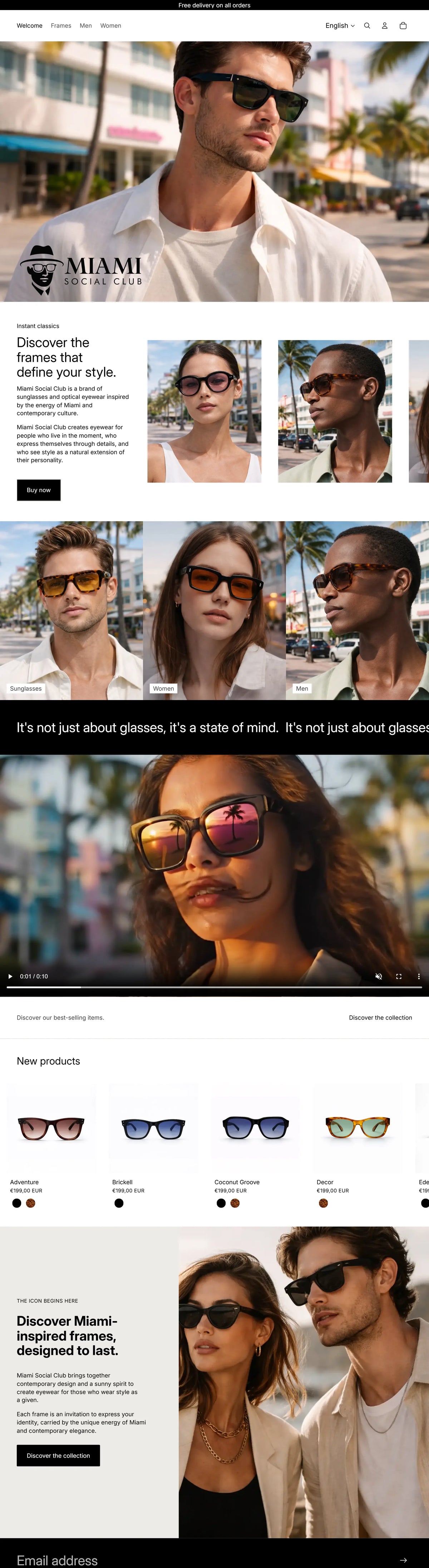 Miami Social Club is a contemporary eyewear brand inspired by the vibrant energy of Miami and modern culture
