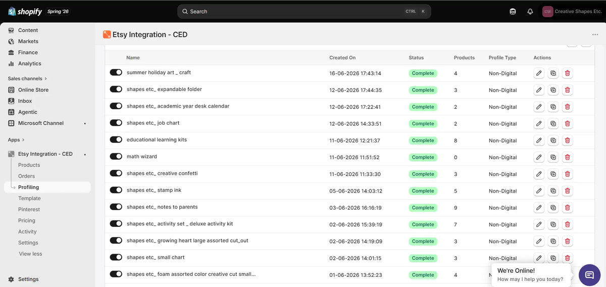 Step 3 – Product Profile Creation